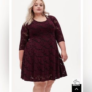 Torrid MINI LACE FLUTED DRESS